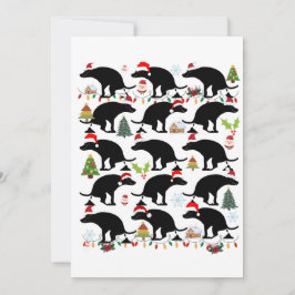 Cartão De Festividades Feliz Natal com Cães Pooping