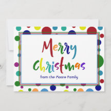 Feliz Natal com Letras e Pontos Multicoloridos 3