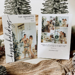 Cartão De Festividades Feliz Natal com Tipografia Moderna em uma Foto