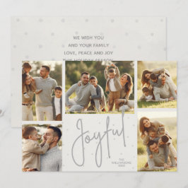 Cartão De Festividades Feliz Natal com Várias Fotografias