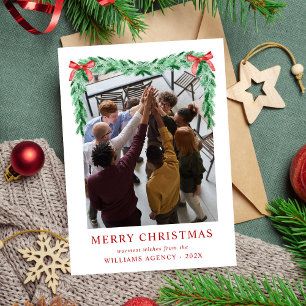 Cartão De Festividades Feliz Natal Comercial da Companhia de Fotografias 