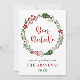 Cartão De Festividades Feliz Natal Corso, Personalizado
