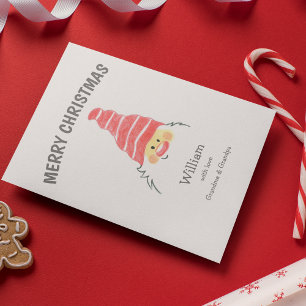 Cartão De Festividades Feliz Natal Crianças Papai Noel