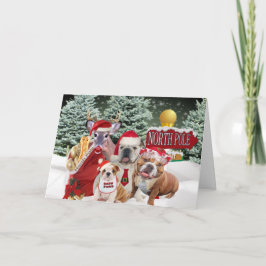 Cartão De Festividades Feliz Natal Da Família Papai noel