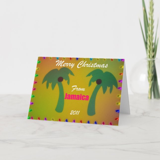 Cartão De Festividades Feliz Natal da Jamaica 2011 (Frente)