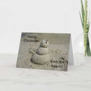Cartão De Festividades Feliz Natal! Da praia!
