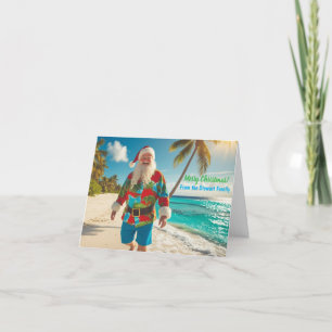 Cartão De Festividades Feliz Natal da Praia