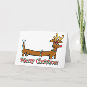Cartão De Festividades Feliz Natal Dachshund