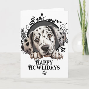 Cartão De Festividades Feliz Natal Dalmatian Dog Christmas