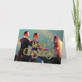 Cartão De Festividades Feliz Natal Dançarinos PERSONALIZADOS