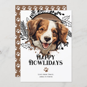 Cartão De Festividades Feliz Natal de Cachorro Kooikerhondje