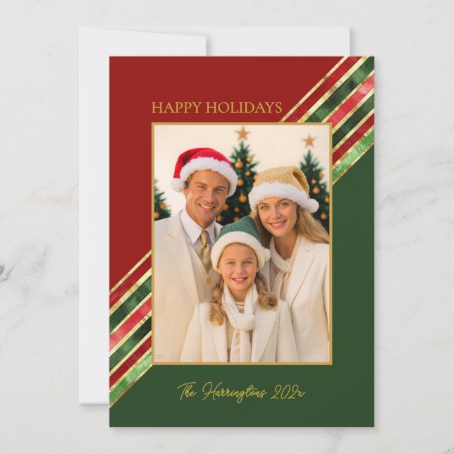 Cartão De Festividades Feliz Natal de Natal Colorido (Frente)