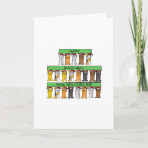 Cartão De Festividades Feliz Natal de New Hampshire
