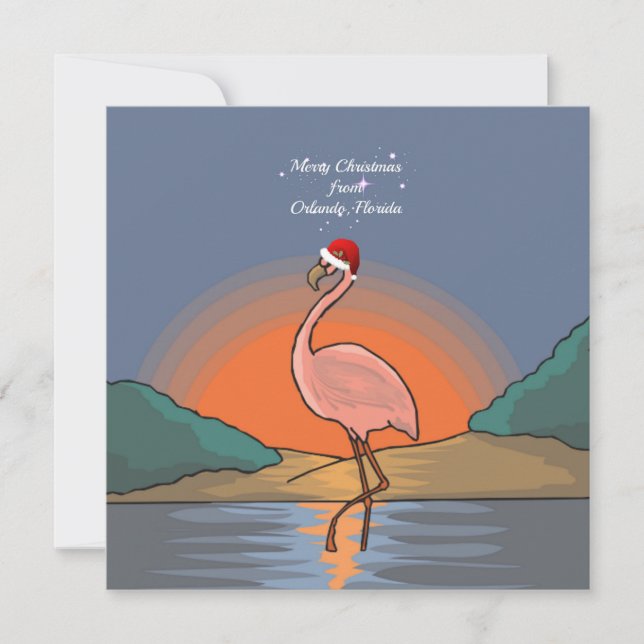 Cartão De Festividades Feliz Natal de Orlando, Florida (Frente)