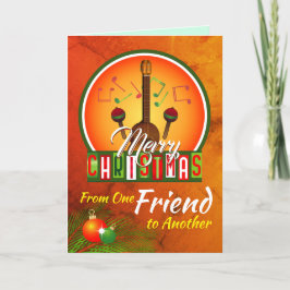 Cartão De Festividades Feliz Natal de Um Amigo para Outro