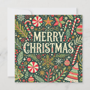 Cartão De Festividades Feliz Natal Decorativo