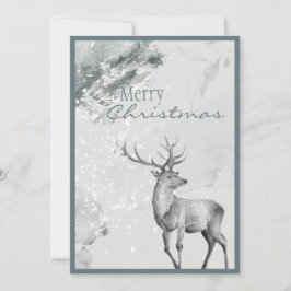 Cartão De Festividades Feliz Natal Deer Winter Script Natal