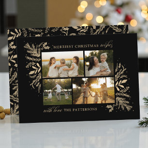 Cartão De Festividades Feliz Natal Deseja 4 Fotografia Floral Botânica