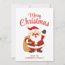 Feliz Natal Desenho Animado Simpático do Papai Noe