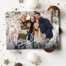 Feliz Natal divertido script simples foto verde