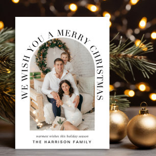 Cartão De Festividades Feliz Natal do Arch Elegante