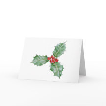 Feliz Natal do azevinho da Aquarela