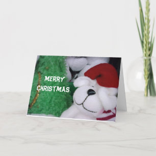 CARTÃO DE FESTIVIDADES **FELIZ NATAL** DO CÃO DE NATAL ESTUFADO