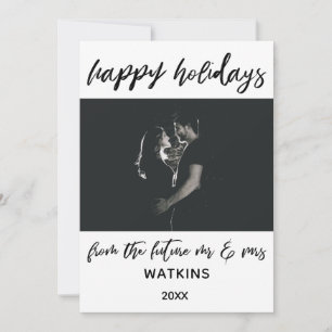 Cartão De Festividades Feliz Natal do Futuro Sr & Sra Foto