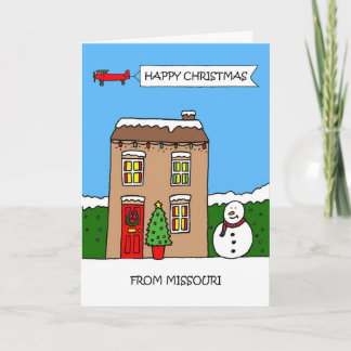 Cartão De Festividades Feliz Natal Do Missouri