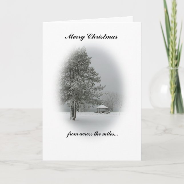 Cartão De Festividades Feliz Natal do outro lado das milhas (Frente)