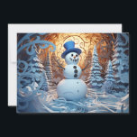 Cartão De Festividades Feliz Natal do Top Hat Snowman<br><div class="desc">Bonito,  feliz boneco de neve em um cartão de cartões de natal de Natal coberto de neve. Personalizado no verso com sua mensagem e seu nome. Entre em contato comigo para obter assistência com sua personalização ou para solicitar outros produtos Zazzle correspondentes ou coordenadores.</div>