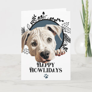 Cartão De Festividades Feliz Natal Dogo Argentino Cachorro Christmas