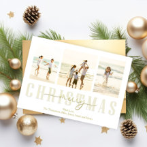 Feliz Natal Dourado Caligrafia Elegante 4