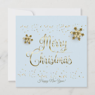 Cartão De Festividades Feliz Natal e Ano Novo! 2022 Luxo Dourado