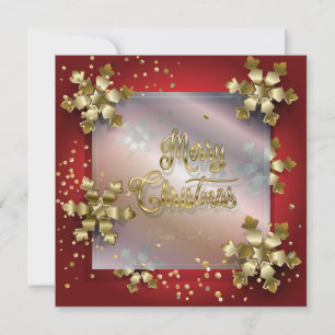 Cartão De Festividades Feliz Natal e Ano Novo! Luxo Dourado 2021