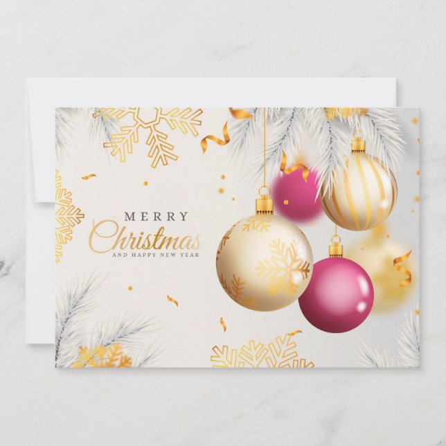 Cartão De Festividades Feliz Natal e Feliz ano novo (Frente)