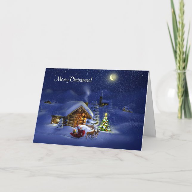 Cartão De Festividades Feliz Natal e feliz ano novo! (Frente)