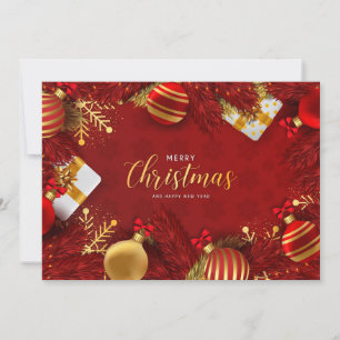 Cartão De Festividades Feliz Natal e Feliz ano novo