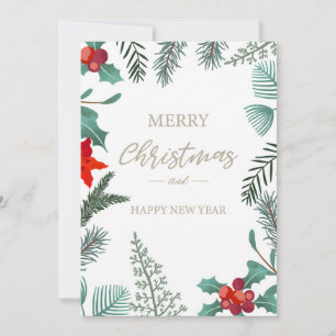 Cartão De Festividades Feliz Natal e Feliz ano novo