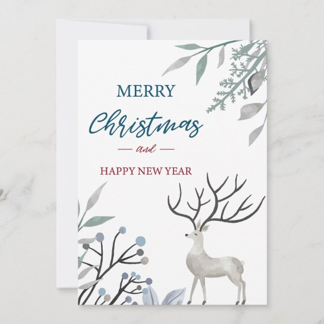 Cartão De Festividades Feliz Natal e Feliz ano novo (Frente)