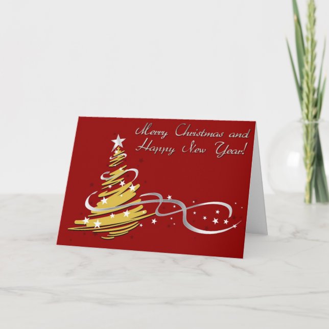 Cartão De Festividades feliz natal e feliz ano novo (Frente)