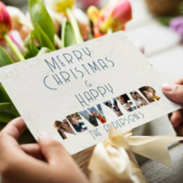 Cartão De Festividades Feliz Natal E Foto De Colagem De Felizes anos novo