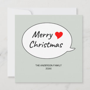 Cartão De Festividades Feliz Natal e um coração bonito