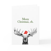 Feliz Natal Eh Boné Canadiano de alce