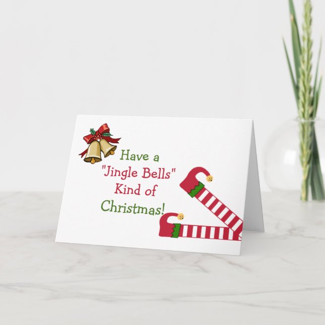 Cartão De Festividades Feliz Natal Elf (Frente)