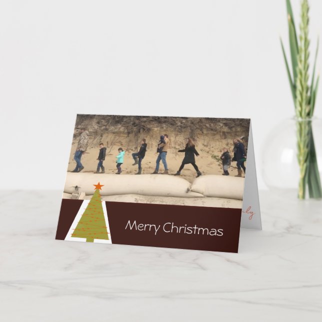 Cartão De Festividades Feliz Natal Em Browns Elegantes (Frente)