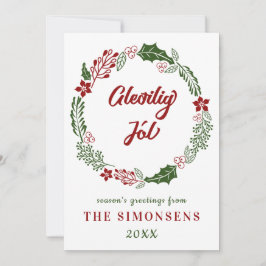 Cartão De Festividades Feliz Natal em Faroese, Personalizado