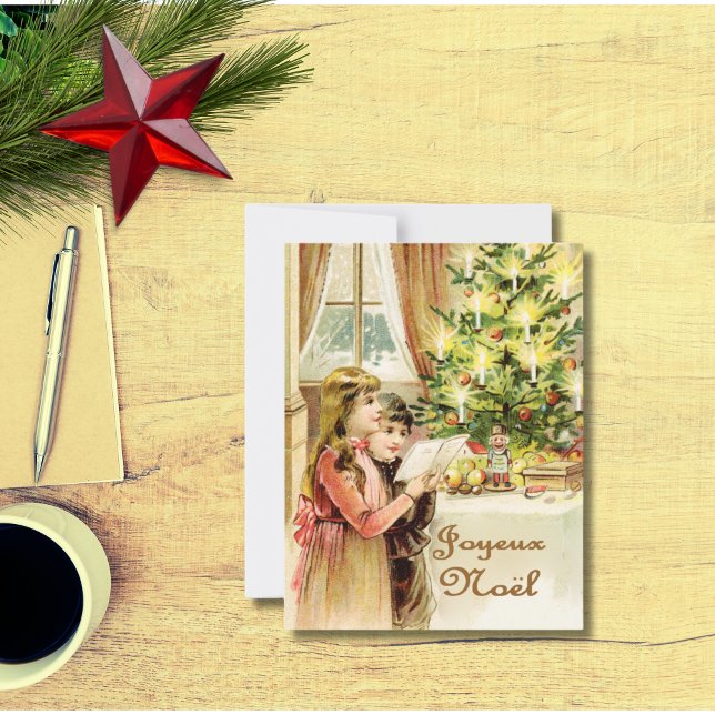 Cartão De Festividades Feliz Natal em francês (Criador carregado)