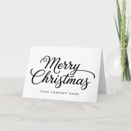 Cartão De Festividades Feliz Natal em Letra Cursiva Elegante