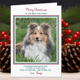 Cartão De Festividades Feliz Natal Engraçado Melhor Pai De Cachorro Algu
